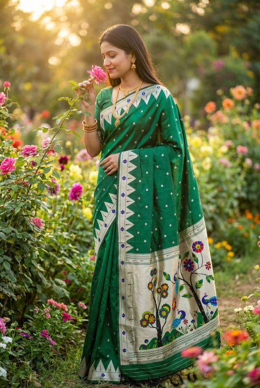 Anupama sindoor paithani top 5 Designer Sarees in Kolkata